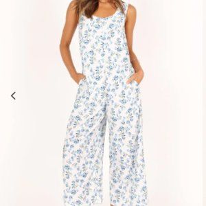 SURREAL JUMPSUIT - WHITE FLORAL